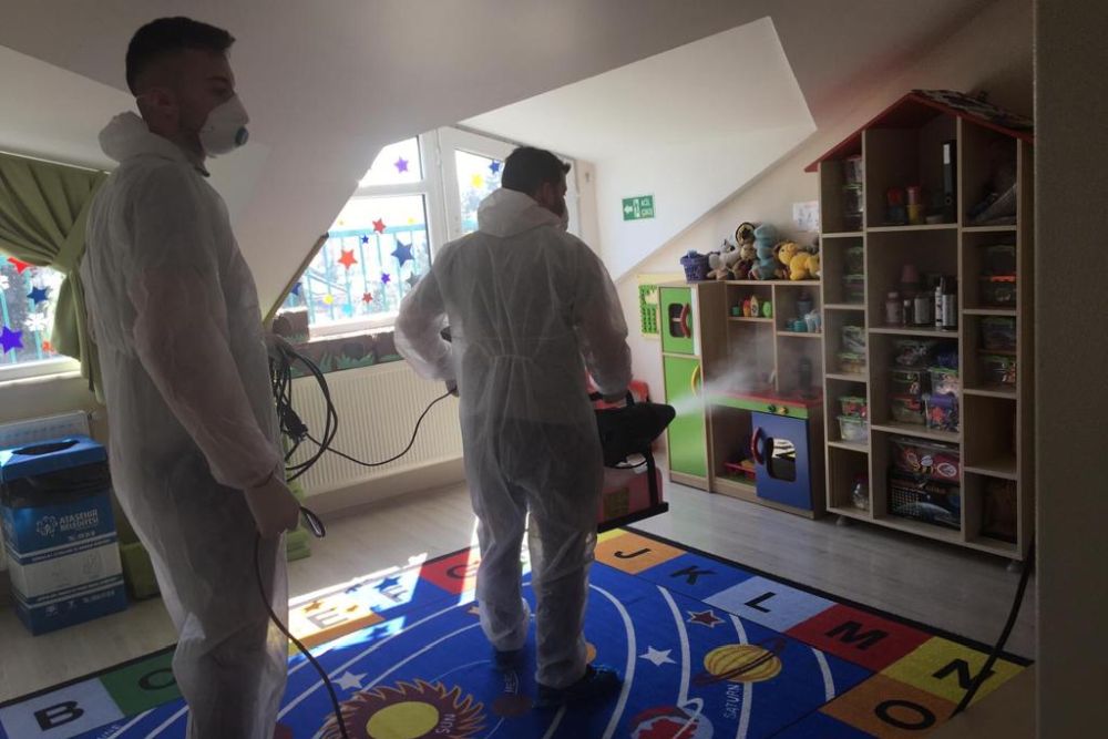 Okullarımız virüse karşı dezenfekte edildi